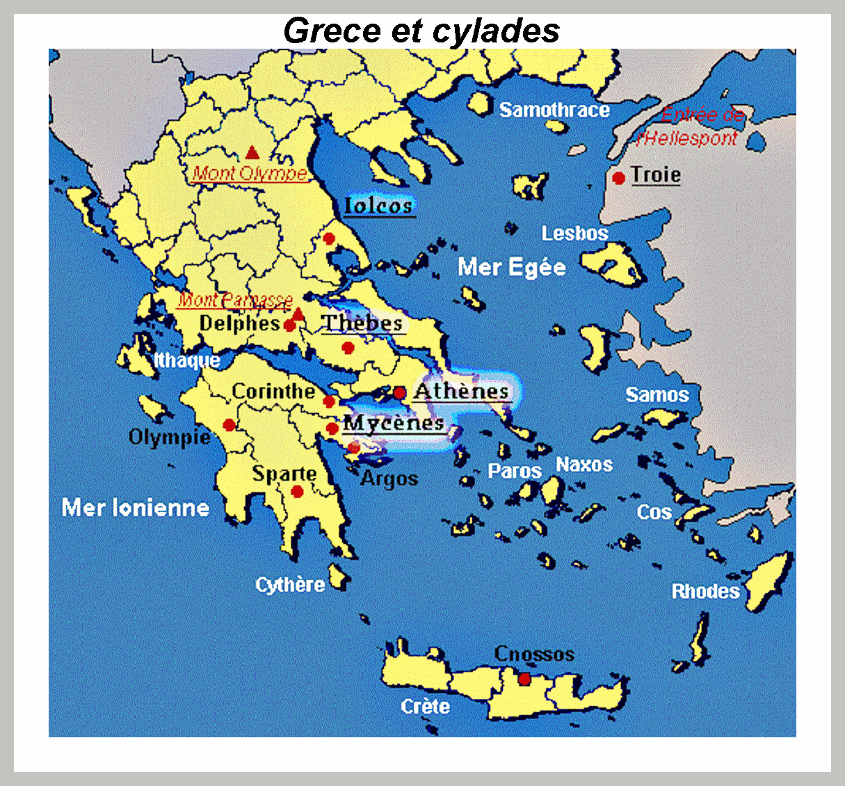 grèce carte en francais